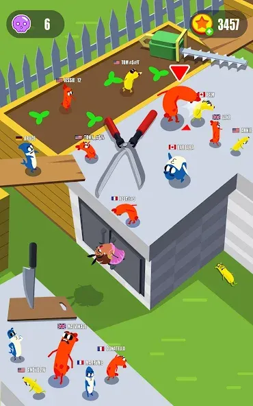 Sausage Wars.io  [МОД Бесконечные деньги] Screenshot 3