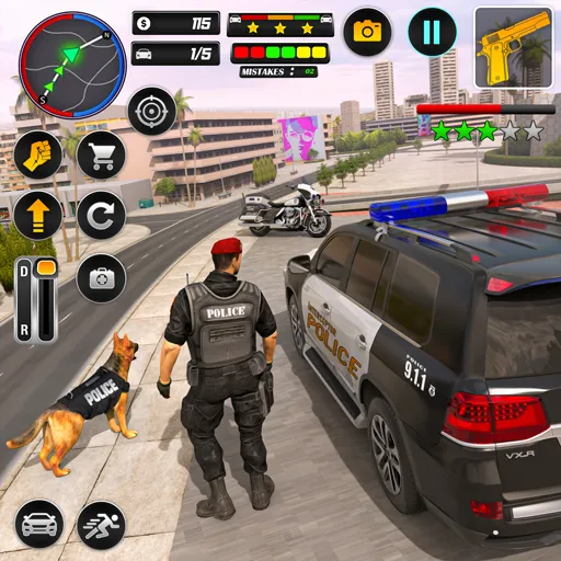 Police Car Chase Car Games  [МОД Бесконечные монеты] Screenshot 1