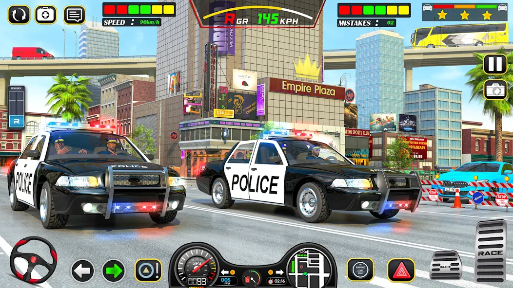 Police Car Chase Car Games  [МОД Бесконечные монеты] Screenshot 3