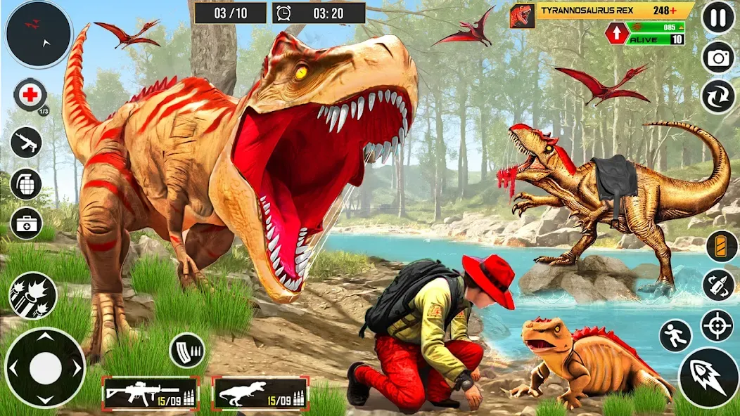 Real Dino Hunter 3D Gun Games (Уайлд Динозавр Хантер Ган Геймс)  [МОД Все открыто] Screenshot 1