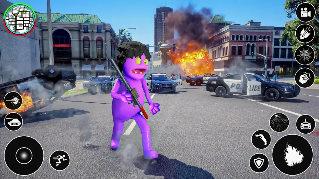 Blue Hero Gangster City Mafia  [МОД Бесконечные деньги] Screenshot 3