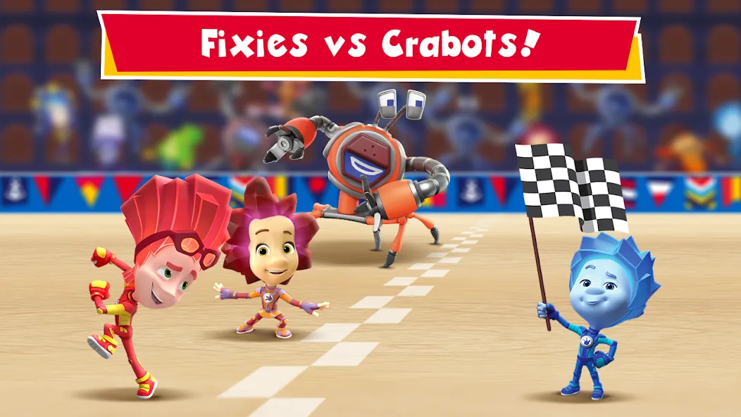 Fixies vs Crabots: Cool Game!  [МОД Бесконечные деньги] Screenshot 1