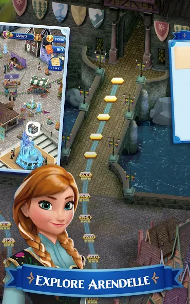 Disney Frozen Free Fall Games  [МОД Mega Pack] Screenshot 4