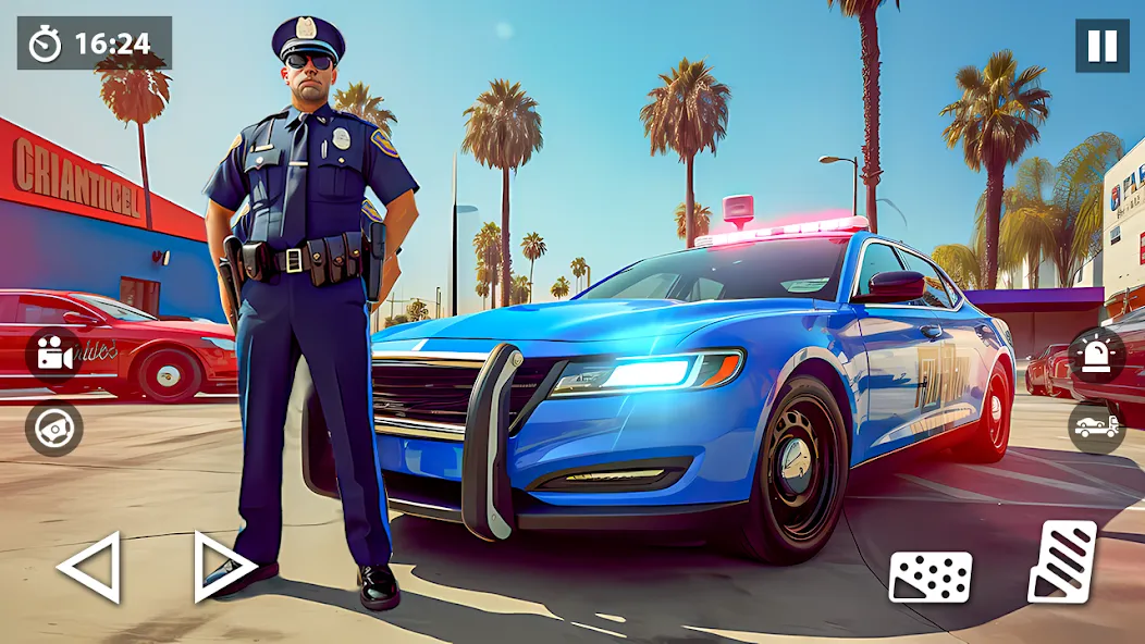 US Police Car Transporter Game (Полицейский транспорт игры)  [МОД Бесконечные монеты] Screenshot 1