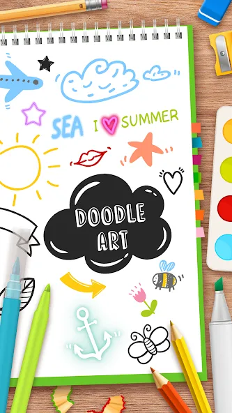 Draw Doodle - Kids drawing  [МОД Меню] Screenshot 1