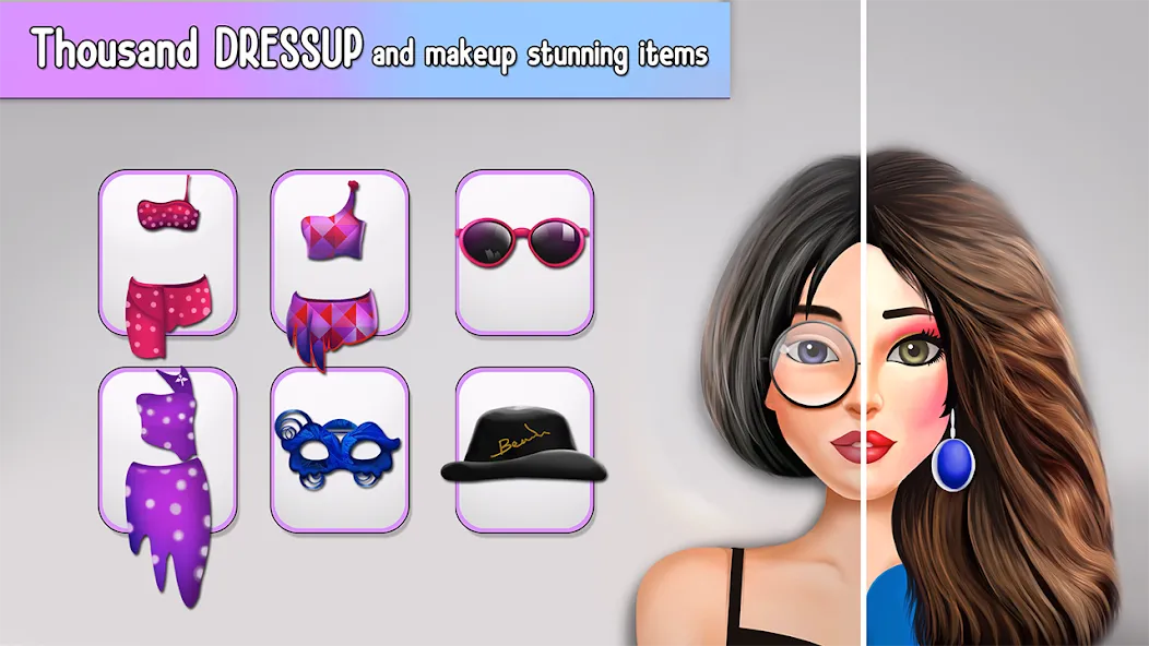 Fashion Stylist Makeup Dressup  [МОД Все открыто] Screenshot 4