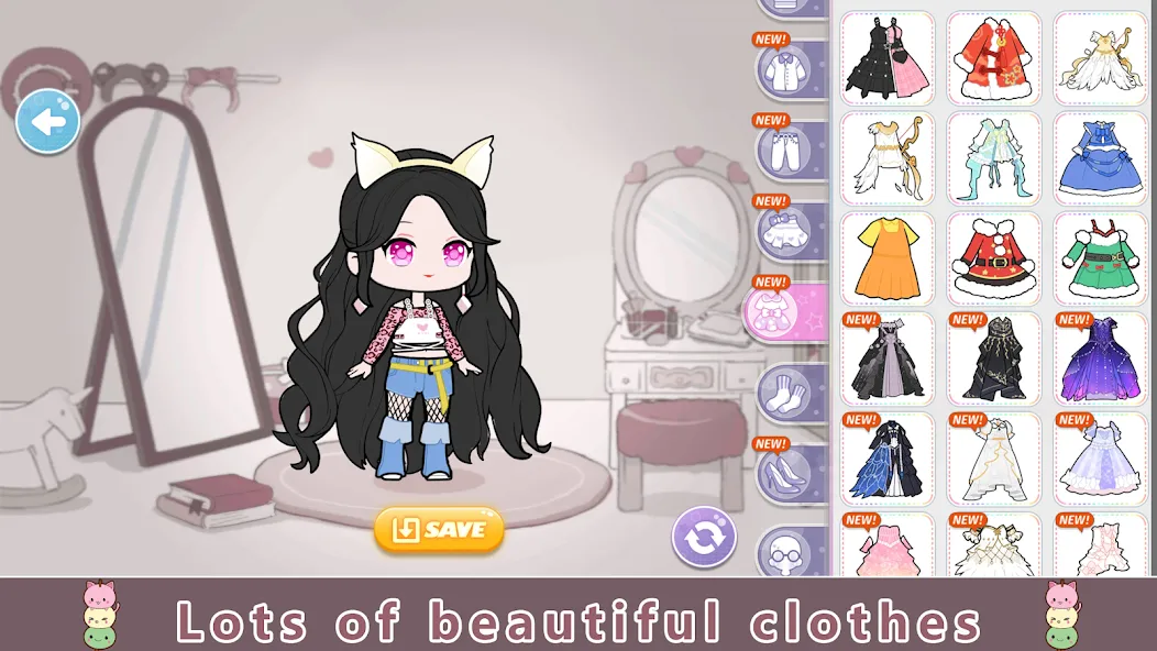 YOYO Doll Anime Dress Up Game (ЙОЙО)  [МОД Unlocked] Screenshot 2