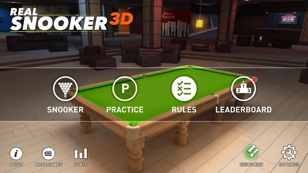 Real Snooker 3D (Реал Снукер 3D)  [МОД Бесконечные деньги] Screenshot 5