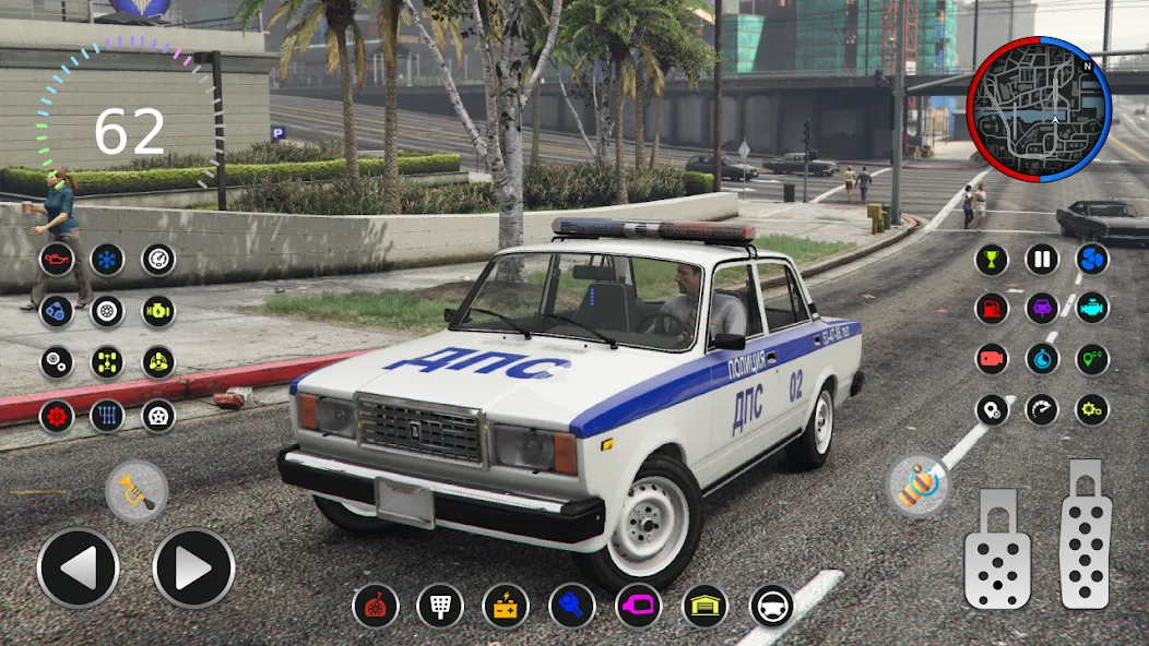 Police Car Riders: VAZ 2107  [МОД Бесконечные монеты] Screenshot 4