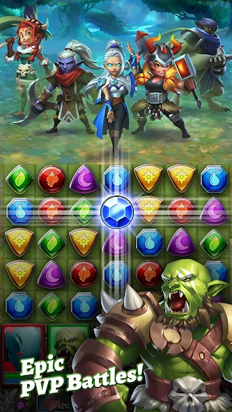 Dragon Strike: Puzzle RPG (Драгон Страйк)  [МОД Много монет] Screenshot 3