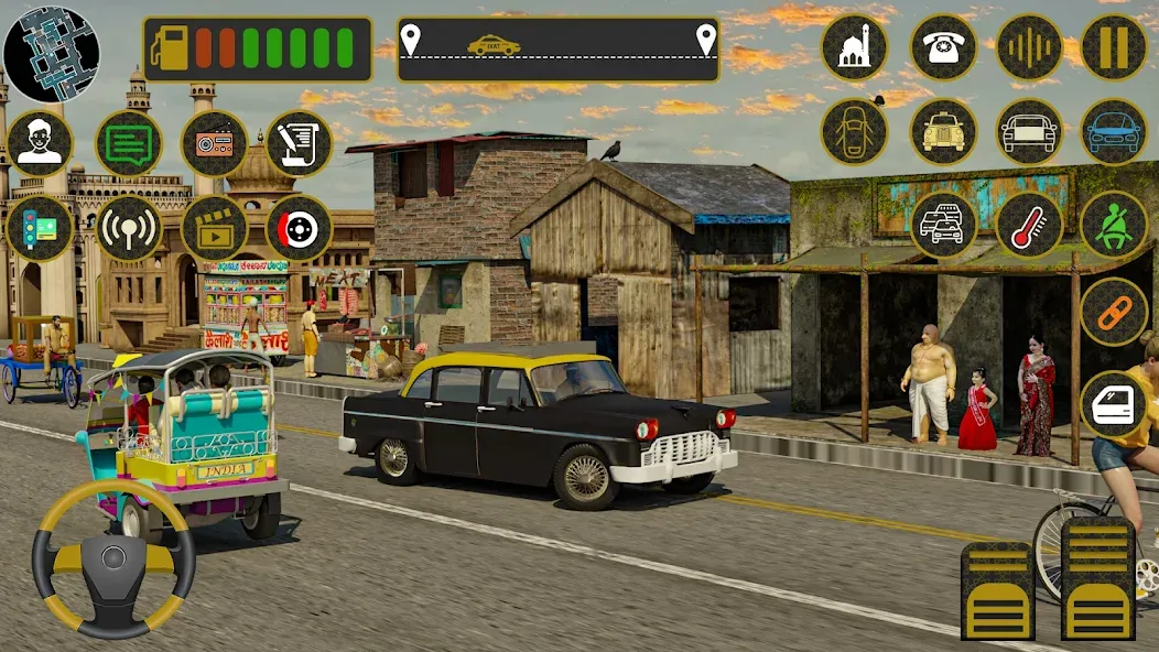 Indian Taxi Simulator car Game (Индийский такси симулятор автомобиля Игра)  [МОД Много монет] Screenshot 2