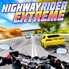 Взломанная Highway Rider Extreme - 3D Mot (Хайвей Райдер Экстрим)  [МОД Бесконечные деньги] - стабильная версия apk на Андроид