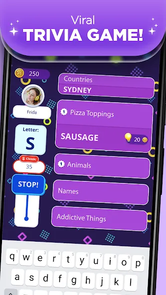 Stop 2 - Word Trivia Game  [МОД Unlimited Money] Screenshot 1