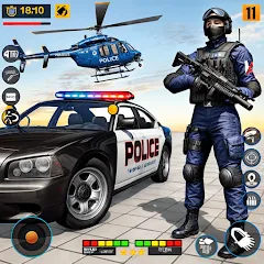 Взломанная US Police Shooting Crime City  [МОД Все открыто] - стабильная версия apk на Андроид