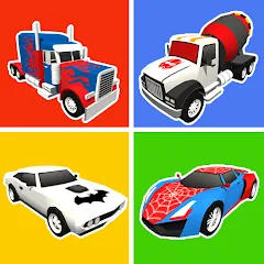 Взлом Superhero Car Merge Battle  [МОД Меню] - полная версия apk на Андроид