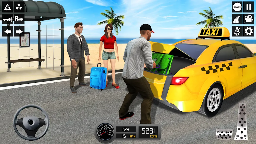 Taxi Simulator 3d Taxi Sim  [МОД Бесконечные монеты] Screenshot 1