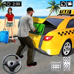 Скачать взломанную Taxi Simulator 3d Taxi Sim  [МОД Бесконечные монеты] - полная версия apk на Андроид