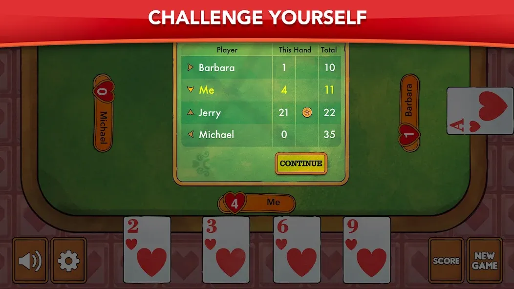 Hearts - Card Game Classic (Хартс)  [МОД Меню] Screenshot 4