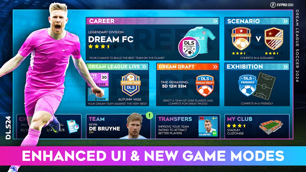 Dream League Soccer 2024 (Дрим Лиг Соккер 2023)  [МОД Бесконечные монеты] Screenshot 1