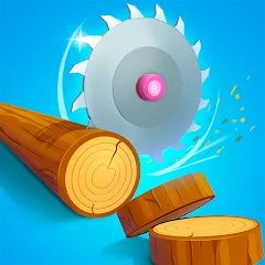 Взломанная Idle Cutter: Wood Slice (Айдл Катер)  [МОД Бесконечные монеты] - полная версия apk на Андроид