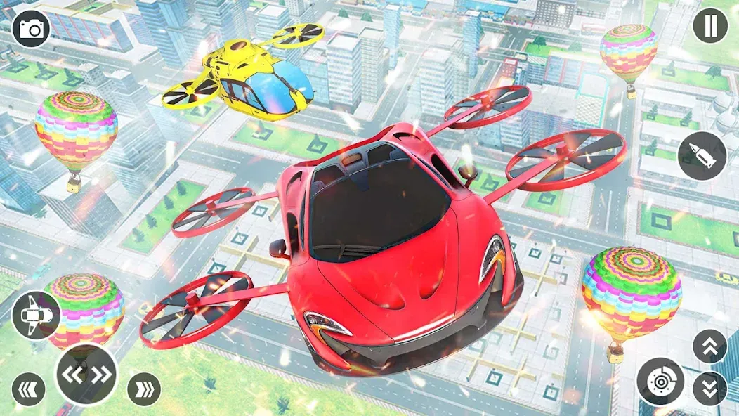 Flying Car Robot Shooting Game  [МОД Бесконечные монеты] Screenshot 5