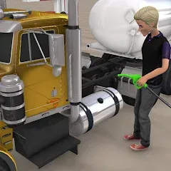 Взлом Euro Truck Gas Station Games  [МОД Бесконечные деньги] - последняя версия apk на Андроид