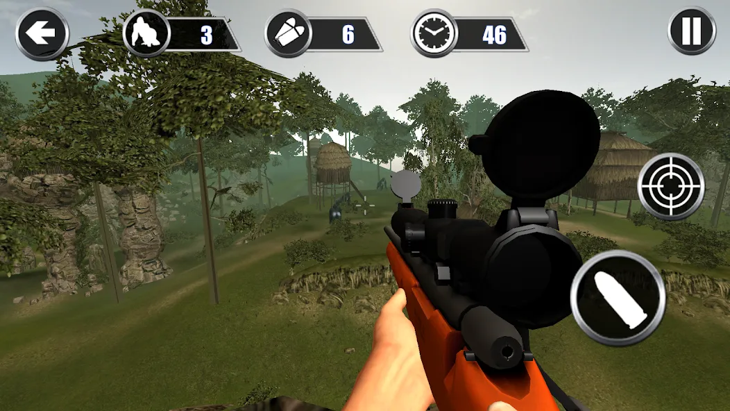 Gorilla Hunter: Hunting games (Горилла Хантер)  [МОД Бесконечные деньги] Screenshot 3