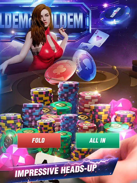 Holdem or Foldem - Texas Poker (Холдем или Фолдем)  [МОД Все открыто] Screenshot 3