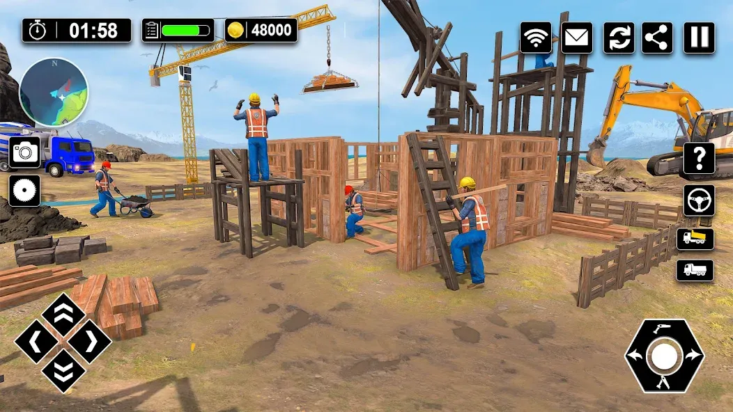 Wood House Construction Game  [МОД Все открыто] Screenshot 2