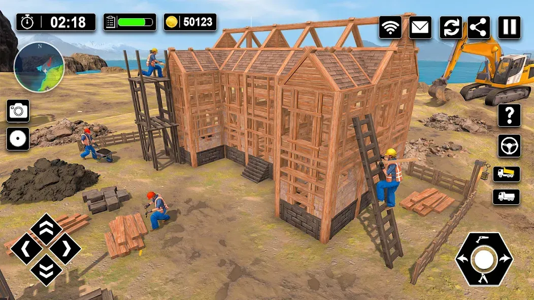 Wood House Construction Game  [МОД Все открыто] Screenshot 3