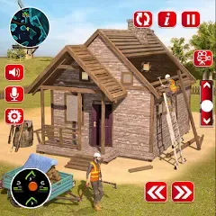 Взломанная Wood House Construction Game  [МОД Все открыто] - полная версия apk на Андроид