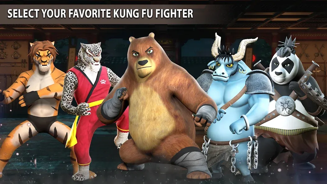 Kung Fu Animal: Fighting Games (Кунгфу животное)  [МОД Все открыто] Screenshot 4