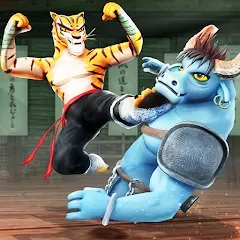 Взломанная Kung Fu Animal: Fighting Games (Кунгфу животное)  [МОД Все открыто] - стабильная версия apk на Андроид