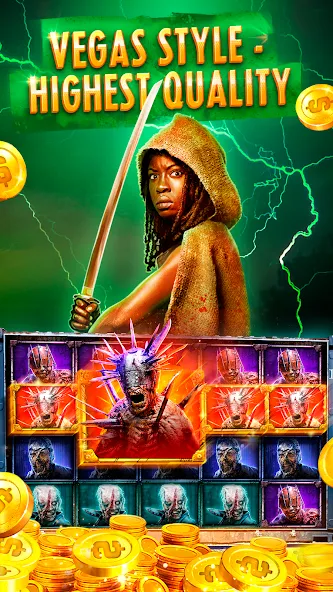 The Walking Dead Casino Slots (Зе Вокинг Дед Казино Слотс)  [МОД Unlimited Money] Screenshot 1