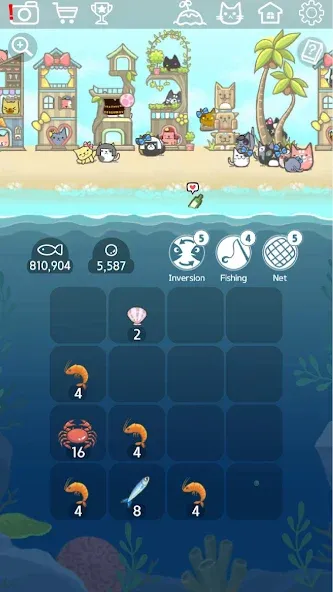 2048 Kitty Cat Island (Остров Кошачьеи Кошки)  [МОД Много денег] Screenshot 2