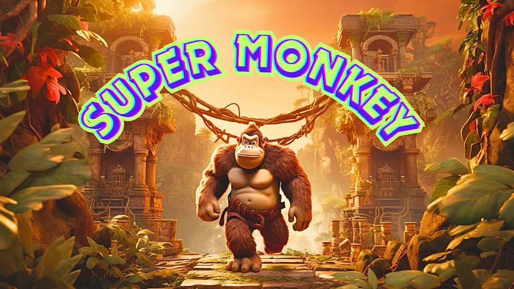 Monkey jungle run kong gorilla  [МОД Много денег] Screenshot 1