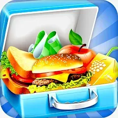 Взломанная Lunch Box cooking Games 2023 (ШКОЛЬНЫЙ ОБЕД ПРИГОТОВЛЕНИЕ ПИЩИ Создание поваров)  [МОД Все открыто] - стабильная версия apk на Андроид