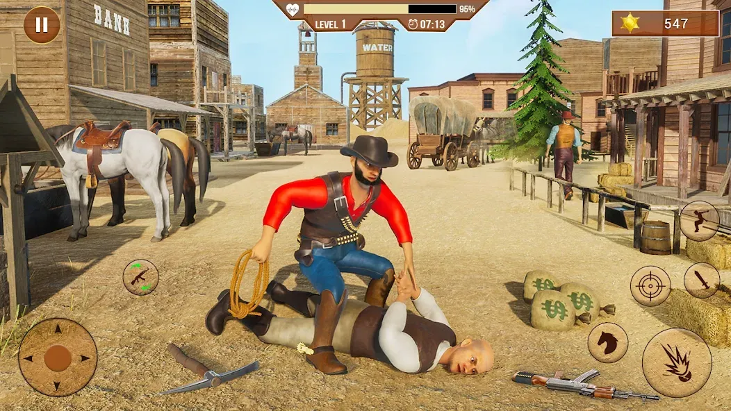 West Cowboy Shooting Games 3D  [МОД Много денег] Screenshot 2