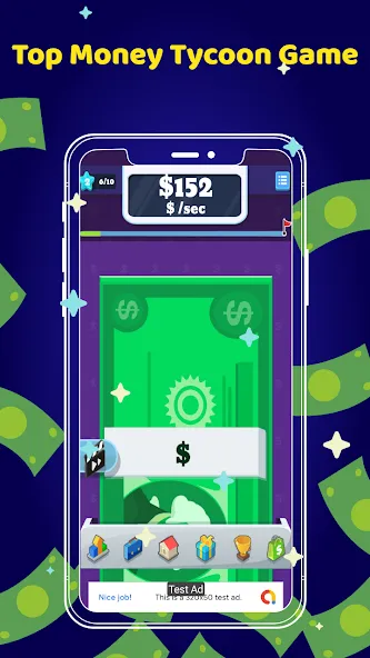Money Clicker Game -Money Rain  [МОД Mega Pack] Screenshot 1