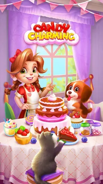 Candy Charming - Match 3 Games (энди Чарминг)  [МОД Много денег] Screenshot 1