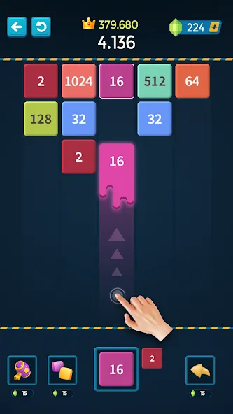 1M - Merge Number Block Puzzle  [МОД Бесконечные деньги] Screenshot 1