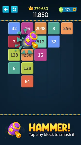 1M - Merge Number Block Puzzle  [МОД Бесконечные деньги] Screenshot 3