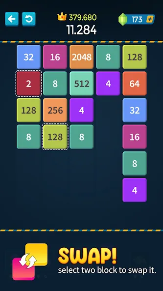 1M - Merge Number Block Puzzle  [МОД Бесконечные деньги] Screenshot 4