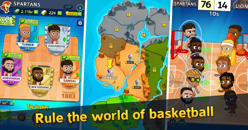 Idle Five Basketball tycoon (Айдл Файв Баскетбольный тайкун)  [МОД Бесконечные деньги] Screenshot 1