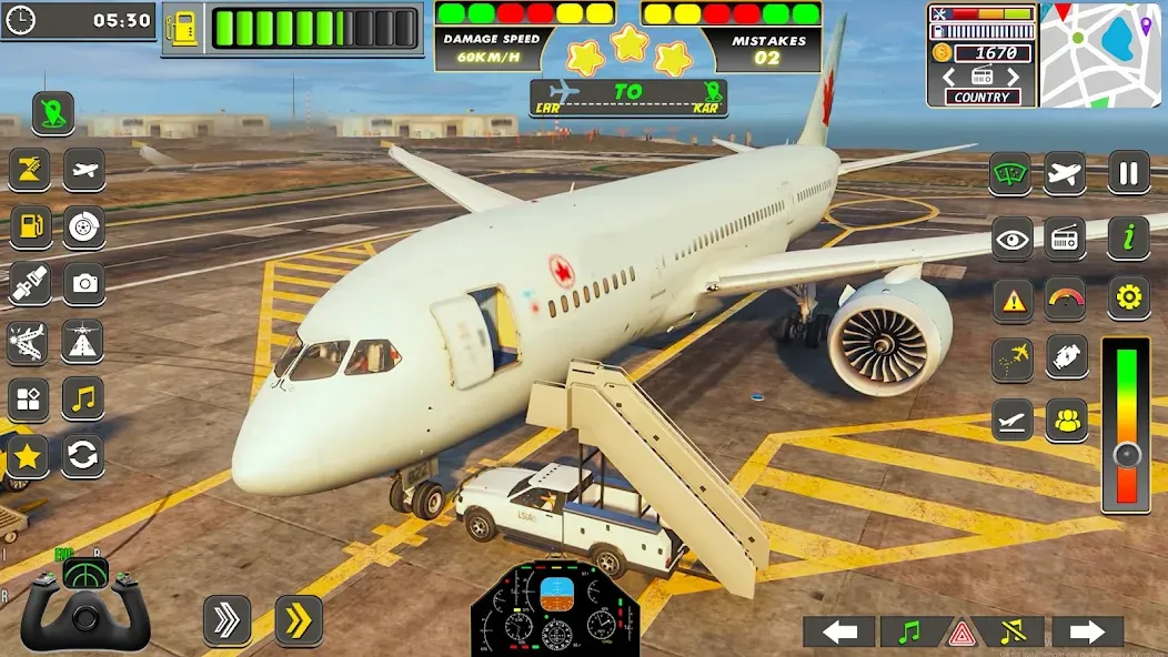 Real Flight Sim Airplane Games (Реал Флайт Сим Авиасимуляторы игры на самолеты)  [МОД Mega Pack] Screenshot 3