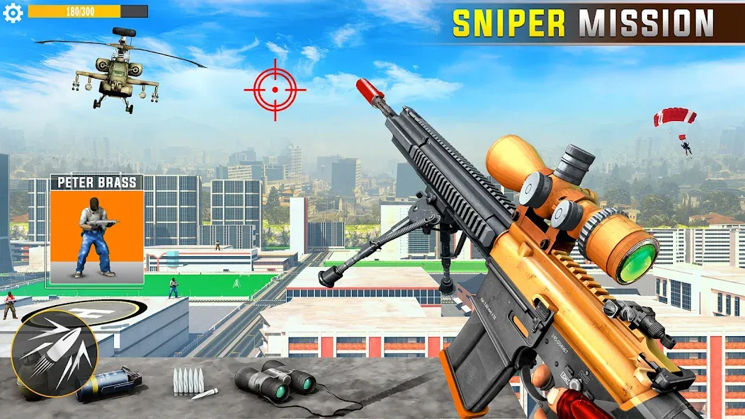 Banduk Game - Sniper Gun Games (Снайперская Война 3D)  [МОД Unlocked] Screenshot 2