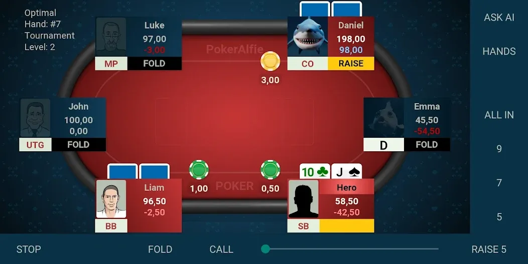 Offline Poker AI - PokerAlfie (Оффлайн Покер ИИ)  [МОД Menu] Screenshot 3