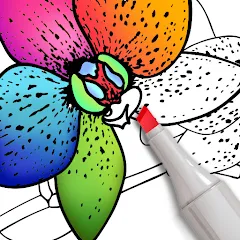 Взлом Coloring for adults offline  [МОД Меню] - стабильная версия apk на Андроид