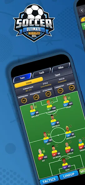 Ultimate Soccer Manager 2024 (Ультимейт Клуб Футбольный Менеджер)  [МОД Все открыто] Screenshot 1