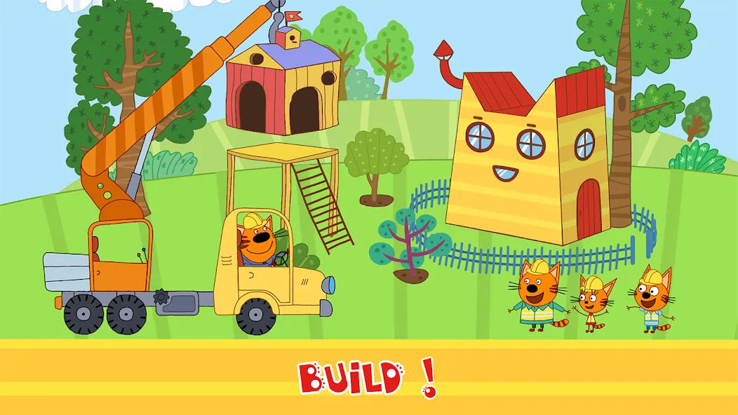 Kid-E-Cats Cars, Build a house  [МОД Бесконечные деньги] Screenshot 5